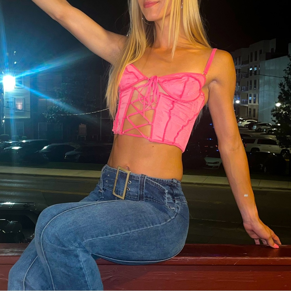 Urban Outfitters Pink Crop Top